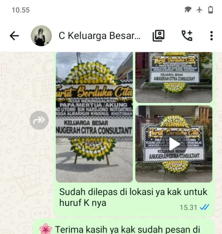 Pengiriman Papan Bunga Duka Jababeka Residence